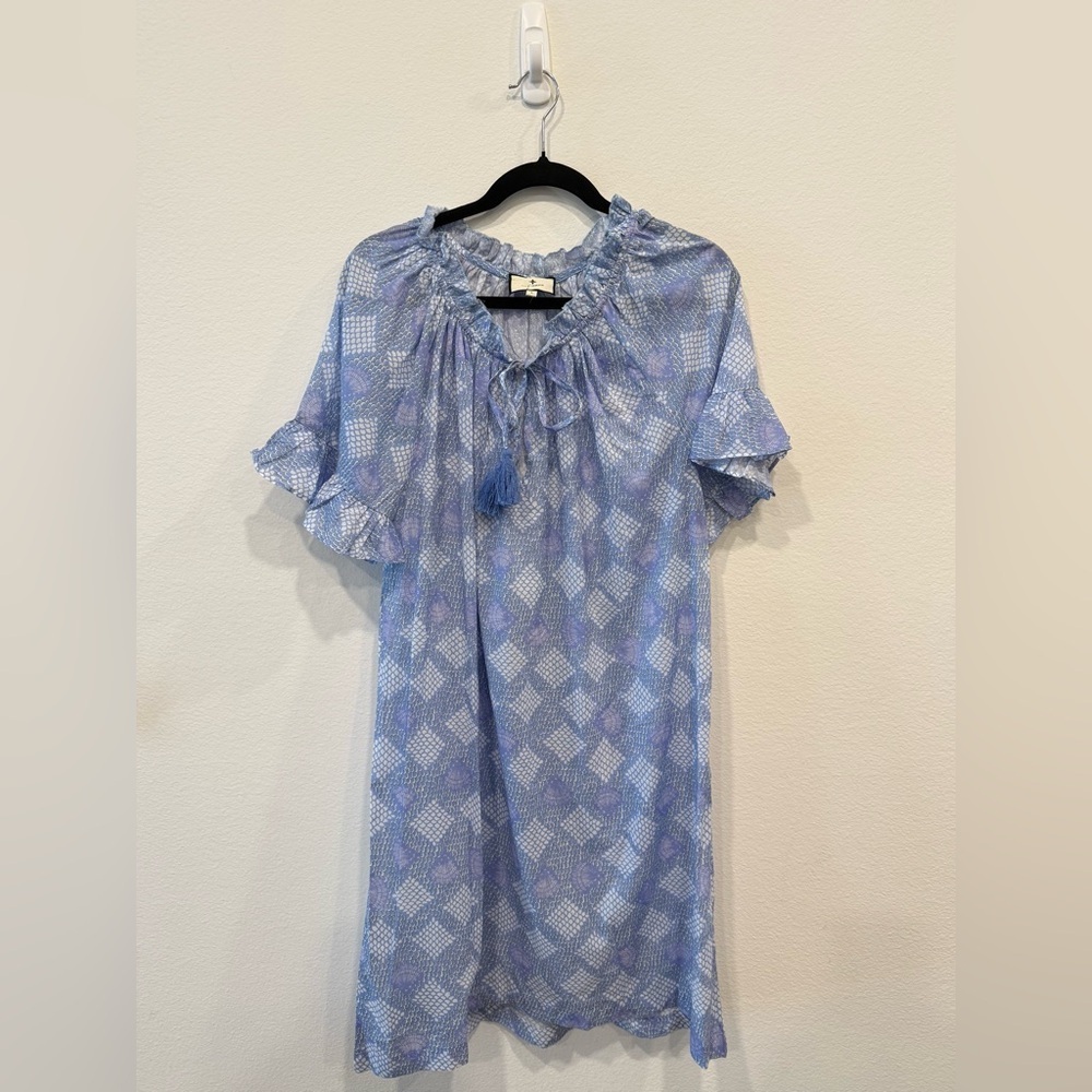 Tuckernuck Blue Seashell Dress in 100% Cotton